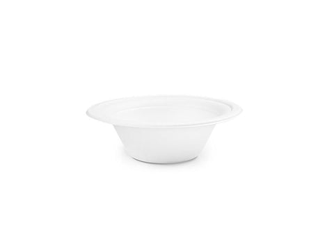 12oz bagasse tall bowl - white