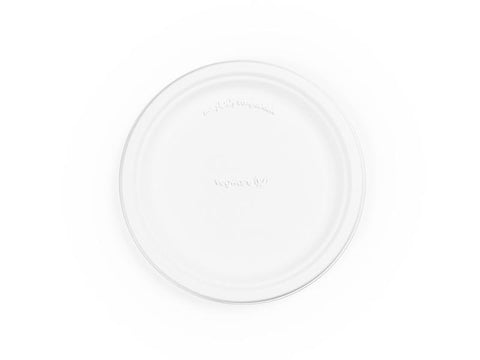 9in bagasse plate - white