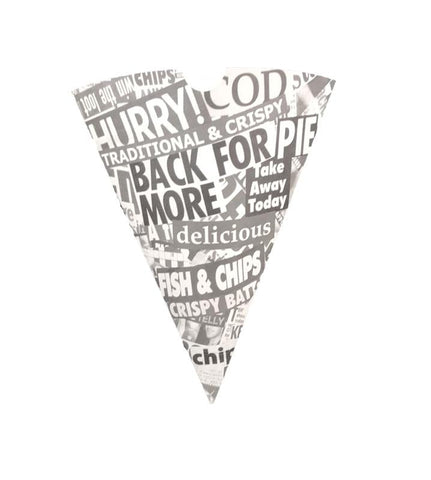 Chip cones - newspaper