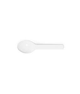 3in RCPLA compostable ice cream spoons - white
