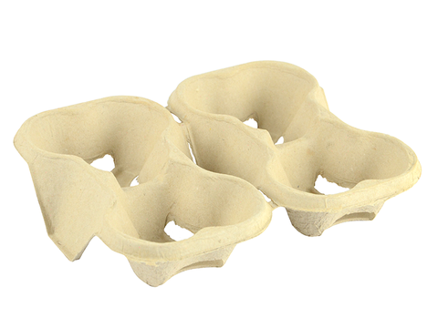 Splitable 4 cup carry tray - kraft