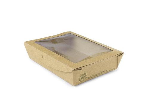 Large window box 1100ml (18 x 13.5 x 4.5cm) - kraft