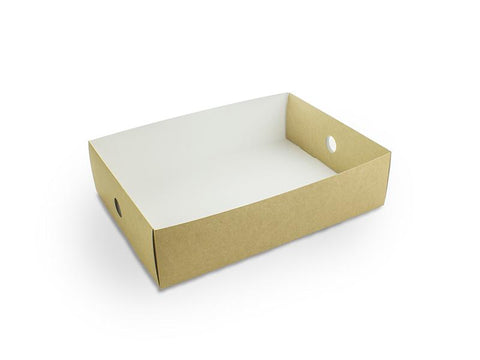 Platter box half insert (30.6 x 21.1 x 7.7cm) - kraft