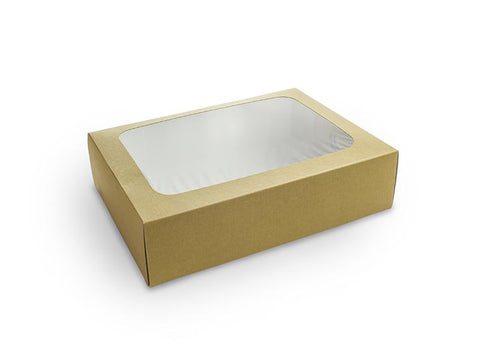 Regular platter box with sliding insert - kraft