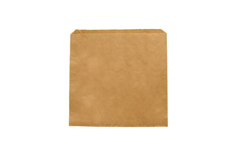 Recycled flat bag 21.5 x 21.5cm - kraft