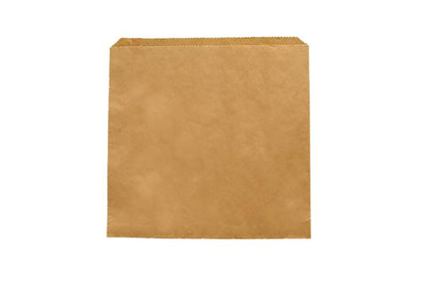 Recycled flat bag 25.4 x 25.4cm - kraft