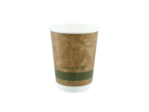 12oz brown kraft hot cup - large lid