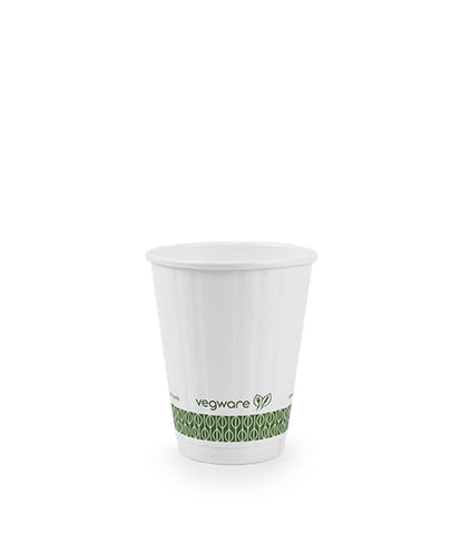 8oz white embossed hot cup - large lid