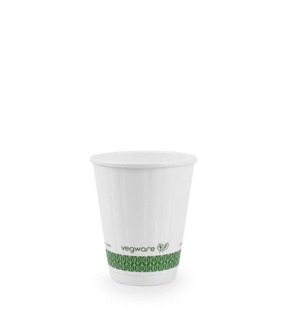 8oz white embossed hot cup - small lid