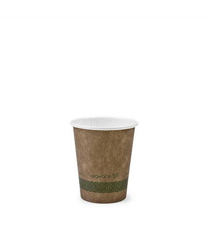 6oz brown kraft hot cup - smallest lid