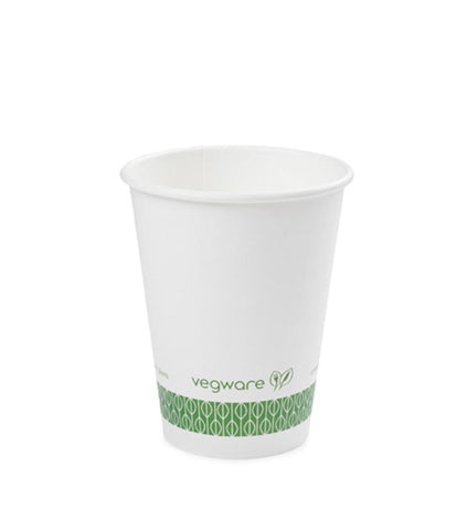 12oz white hot cup - large lid