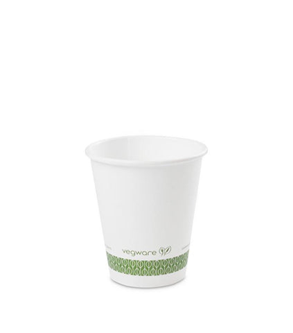 8oz white hot cup - large lid