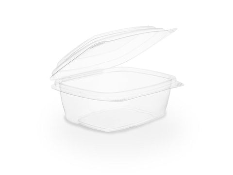 8oz (250ml) Rectangular hinged container - clear
