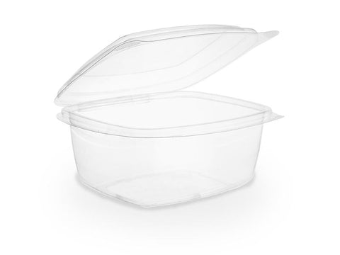 16oz (500ml) Rectangular hinged container - clear